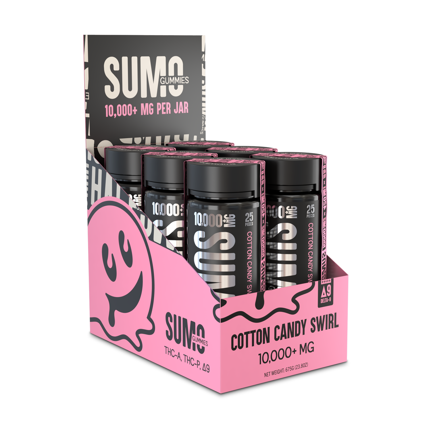 Cotton Candy Swirl 10,000+ MG PER JAR- Sumo Gummies