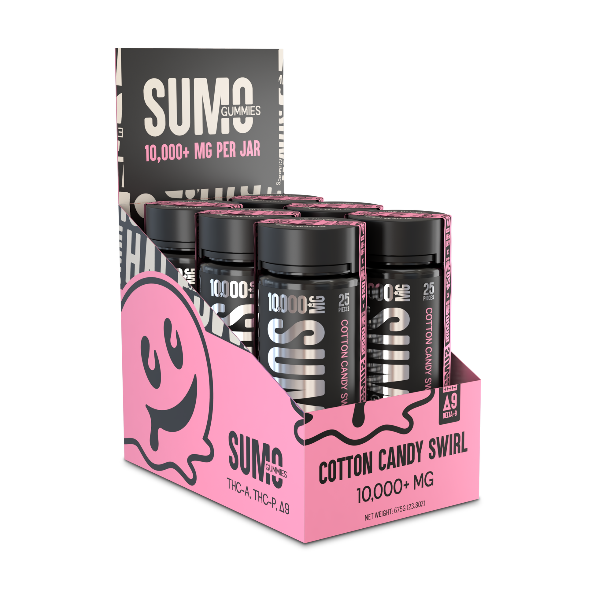 Cotton Candy Swirl 10,000+ MG PER JAR- Sumo Gummies