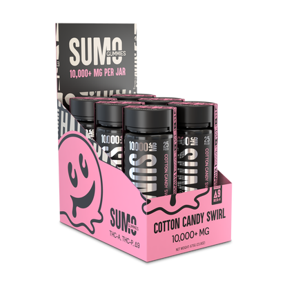 Cotton Candy Swirl 10,000+ MG PER JAR- Sumo Gummies