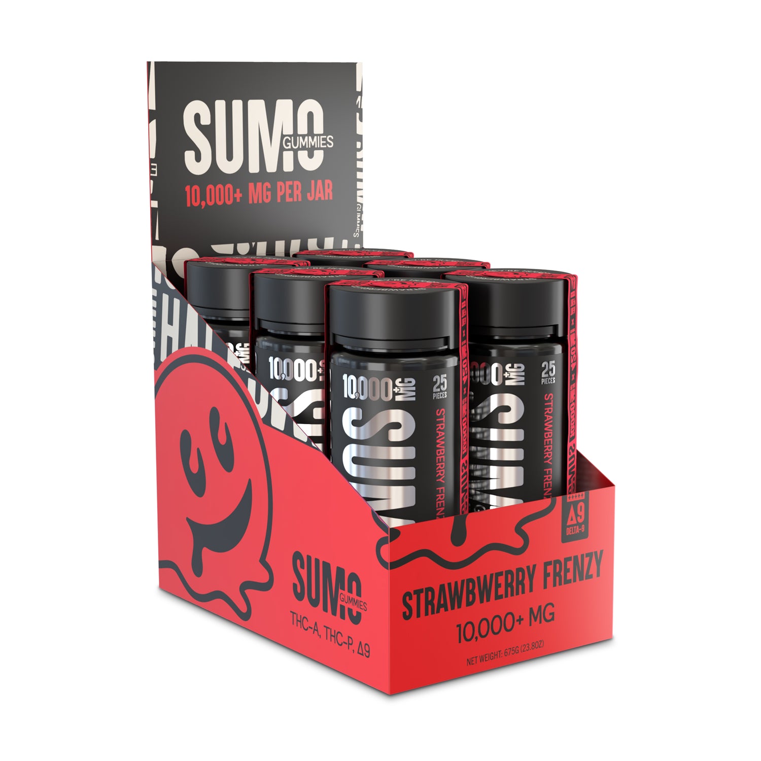 Strawberry Frenzy 10,000+ MG PER JAR- Sumo Gummies