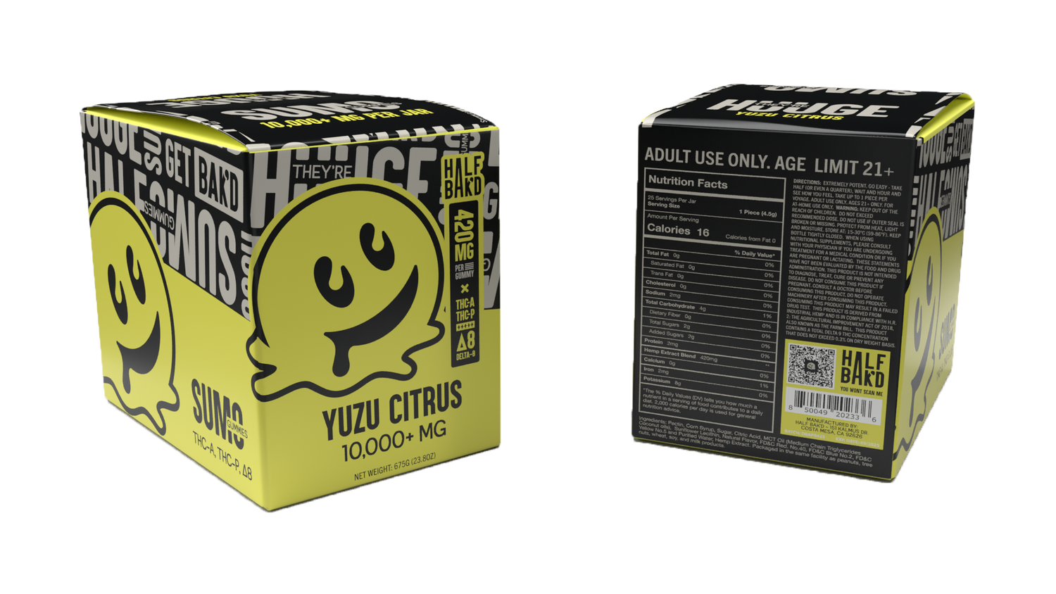 Yuzu Citrus 10,000+ MG PER JAR- Sumo Gummies