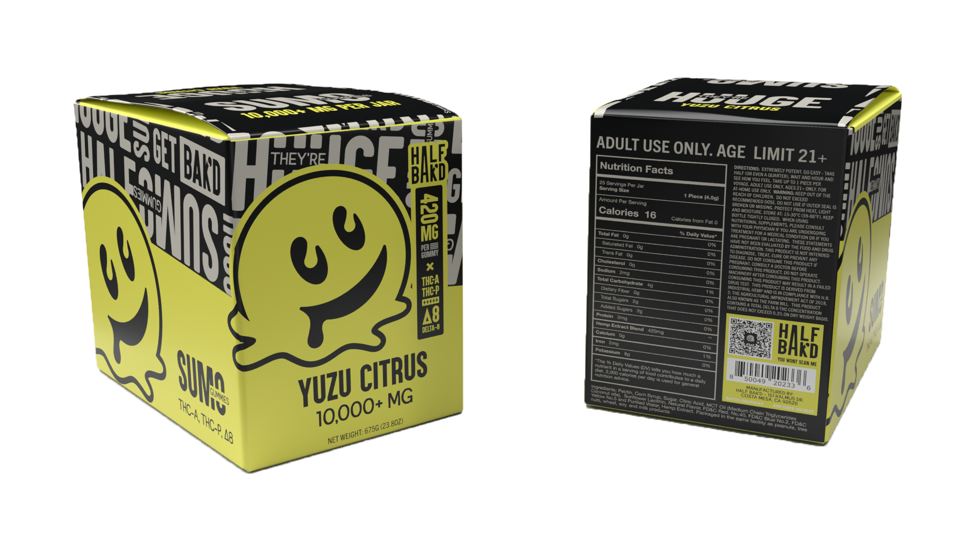 Yuzu Citrus 10,000+ MG PER JAR- Sumo Gummies